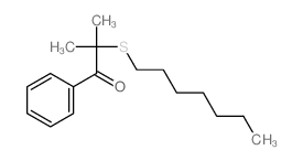 1-Propanone,2-(heptylthio)-2-methyl-1-phenyl-结构式