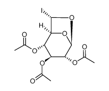 .beta.-D-Glucopyranose, 1,6-anhydro-6-C-iodo-, triacetate, (S)- picture