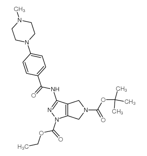 1-ETHYLOXYCARBONYL-3-[4-(4-METHYL-PIPERAZIN-1-YL)-BENZOYLAMINO]-5-BOC-4,6-DIHYDRO-PYRROLO[3,4-C]PYRAZOLE picture