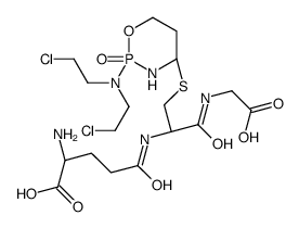 N-[S-[2-[Bis(2-chloroethyl)amino]tetrahydro-2H-1,3,2-oxazaphosphorin-4-yl]-N-L-γ-glutamyl-L-cysteinyl]glycine结构式