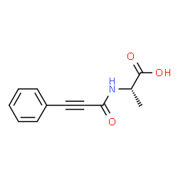 Alanine,N-(1-oxo-3-phenyl-2-propynyl)- (9CI) Structure