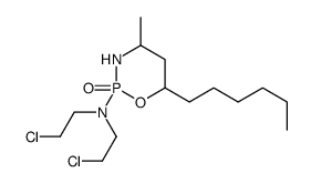 N,N-bis(2-chloroethyl)-6-hexyl-4-methyl-2-oxo-1,3,2λ5-oxazaphosphinan-2-amine Structure