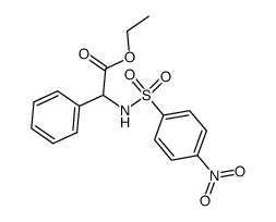 ethyl 2-((4-nitrophenyl)sulfonamido)-2-phenylacetate结构式