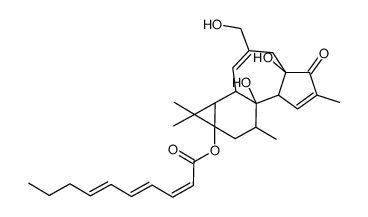 12-deoxyphorbol-13-(2,4,6-decatrienate)结构式