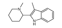1H-Indole,3-methyl-2-(1-methyl-2-piperidinyl)-(9CI) Structure