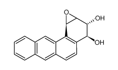 (+)-(1R,2S,3R,4S)-3,4-dihydroxy-1,2-epoxy-1,2,3,4-tetrahydrobenzanthracene结构式