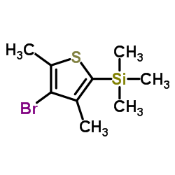 (4-Bromo-3,5-dimethyl-2-thienyl)(trimethyl)silane结构式