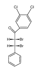 (2RS:3SR)-2.3-dibromo-3-phenyl-1-(3.4-dichloro-phenyl)-propanone-(1)结构式