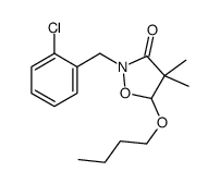 5-butoxy-2-[(2-chlorophenyl)methyl]-4,4-dimethyl-1,2-oxazolidin-3-one结构式