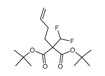 2-Difluoromethyl 2-(tert.butoxycarbonyl)-5-hexenoic acid, tert-butyl ester Structure