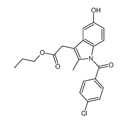 propyl [1-(4-chlorobenzoyl)-5-hydroxy-2-methyl-1H-indol-3-yl]acetate结构式