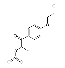 [1-[4-(2-hydroxyethoxy)phenyl]-1-oxopropan-2-yl] nitrate结构式