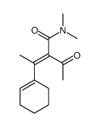 2-acetyl-3-(cyclohexen-1-yl)-N,N-dimethylbut-2-enamide结构式