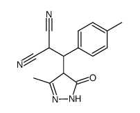 3-Methyl-4-<1-(4-tolyl)-2,2-dicyanoethyl>-5-pyrazolone结构式