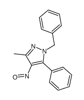 1-benzyl-3-methyl-4-nitroso-5-phenyl-1H-pyrazole结构式