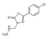 5-(4-chlorophenyl)-3-(hydrazinylmethyl)-1,3,4-oxadiazole-2-thione结构式