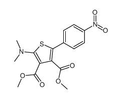 dimethyl 2-(dimethylamino)-5-(4-nitrophenyl)thiophene-3,4-dicarboxylate结构式