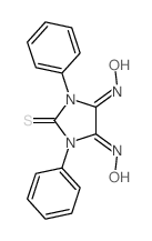 4-(hydroxyamino)-5-nitroso-1,3-diphenyl-imidazole-2-thione structure