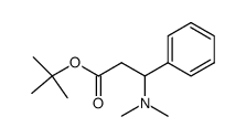 tert-butyl 3-(dimethylamino)-3-phenylpropanoate结构式