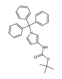 3-t-butyloxycarbonylamino-1-tritylpyrrole结构式