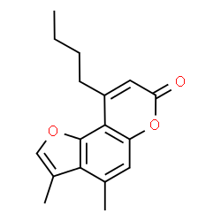 9-butyl-3,4-dimethylfuro[2,3-f]chromen-7-one结构式