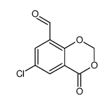 6-chloro-4-oxo-4H-benzo[1,3]dioxin-8-carbaldehyde结构式
