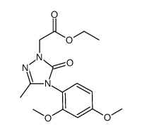 1H-1,2,4-Triazole-1-acetic acid, 4-(2,4-dimethoxyphenyl)-4,5-dihydro-3-methyl-5-oxo-, ethyl ester结构式