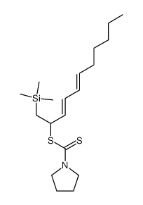 (3E,5E)-1-(trimethylsilyl)undeca-3,5-dien-2-yl pyrrolidine-1-carbodithioate Structure