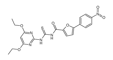 1-(4,6-Diethoxy-pyrimidin-2-yl)-3-[5-(4-nitro-phenyl)-furan-2-carbonyl]-thiourea结构式