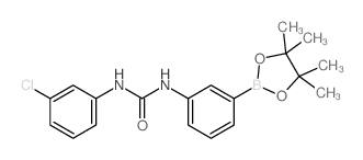 1-(3-Chlorophenyl)-3-(3-(4,4,5,5-tetramethyl-1,3,2-dioxaborolan-2-yl)phenyl)urea structure