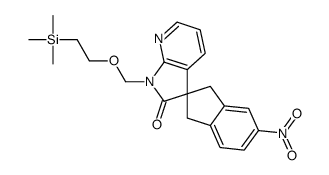 5-nitro-1'-((2-(triMethylsilyl)ethoxy)Methyl)-1,3-dihydrospiro[indene-2,3'-pyrrolo[2,3-b]pyridin]-2'(1'H)-one结构式