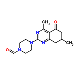 4-(4,7-Dimethyl-5-oxo-5,6,7,8-tetrahydro-2-quinazolinyl)-1-piperazinecarbaldehyde Structure