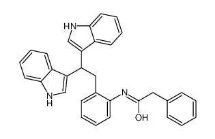 N-[2-[2,2-bis(1H-indol-3-yl)ethyl]phenyl]-2-phenylacetamide结构式