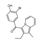 (3-bromo-4-hydroxyphenyl)-(2-ethyl-1-methylindolizin-3-yl)methanone Structure