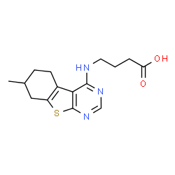 4-(7-METHYL-5,6,7,8-TETRAHYDRO-BENZO[4,5]THIENO-[2,3-D]PYRIMIDIN-4-YLAMINO)-BUTYRIC ACID Structure