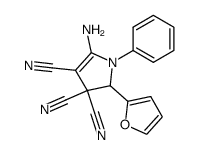 5-amino-2-(furan-2-yl)-1-phenyl-1,2-dihydro-3H-pyrrole-3,3,4-tricarbonitrile结构式