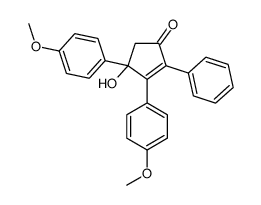 4-hydroxy-3,4-bis(4-methoxyphenyl)-2-phenylcyclopent-2-en-1-one Structure