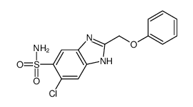 6-chloro-2-(phenoxymethyl)-3H-benzimidazole-5-sulfonamide结构式