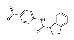 N-(4-nitrophenyl)-2,3-dihydroindole-1-carboxamide结构式