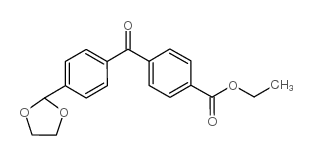 4-CARBOETHOXY-4'-(1,3-DIOXOLAN-2-YL)BENZOPHENONE结构式