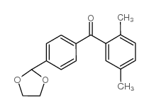 2,5-DIMETHYL-4'-(1,3-DIOXOLAN-2-YL)BENZOPHENONE Structure