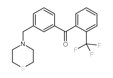 3'-THIOMORPHOLINOMETHYL-2-TRIFLUOROMETHYLBENZOPHENONE结构式