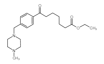 ETHYL 7-[4-(4-METHYLPIPERAZINOMETHYL)PHENYL]-7-OXOHEPTANOATE结构式