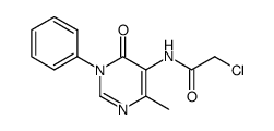 5-(chloroacetylamino)-6-methyl-3-phenyl-4(3H)-pyrimidinone结构式