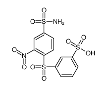 3-(2-nitro-4-sulfamoylphenyl)sulfonylbenzenesulfonic acid结构式