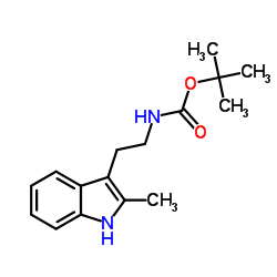 2-Methyl-2-propanyl [2-(2-methyl-1H-indol-3-yl)ethyl]carbamate结构式