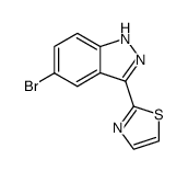 5-bromo-3-(thiazol-2-yl)indazole结构式