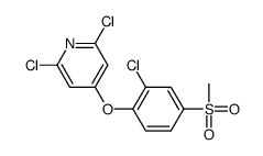 2,6-dichloro-4-(2-chloro-4-methylsulfonylphenoxy)pyridine结构式