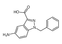 5-Amino-1-benzyl-1H-indazole-3-carboxylic acid结构式