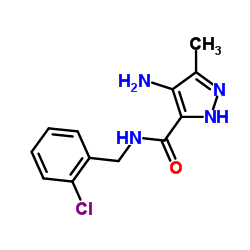 4-Amino-N-(2-chlorobenzyl)-3-methyl-1H-pyrazole-5-carboxamide Structure